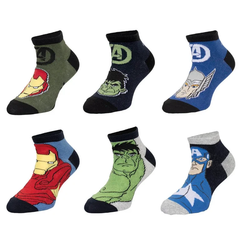 Marvel Avengers 6-er Pack Kinder Jungen Socken Sneaker