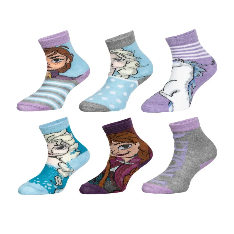 Disney Die Eiskönigin 6-er Pack Kinder Mädchen Socken Sneaker