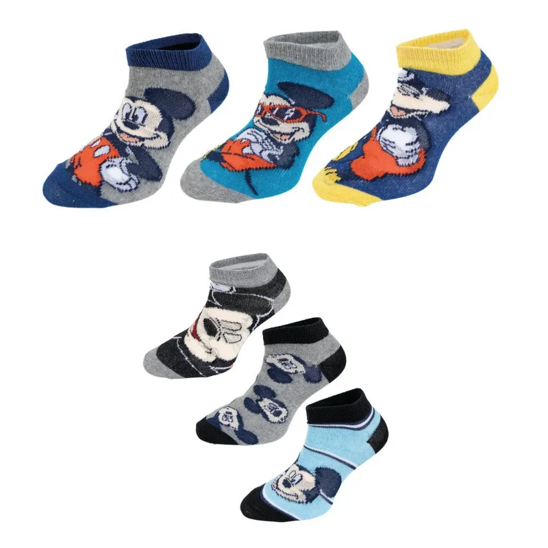 Disney Mickey Maus 6-er Pack Kinder Jungen kurze Socken Sneaker