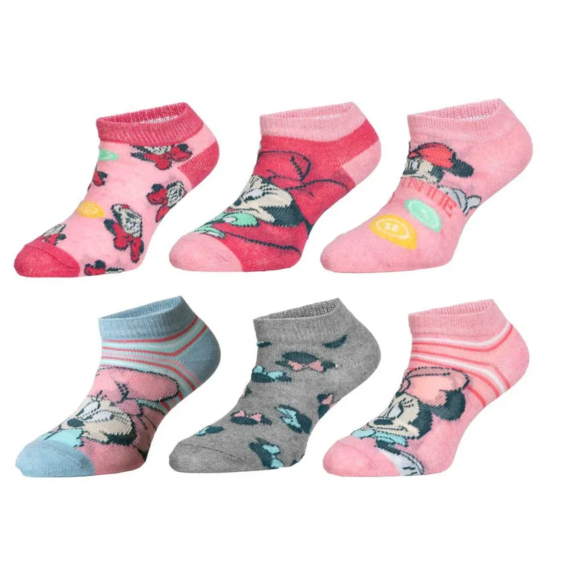 Disney Minnie Maus 6-er Pack Kinder Mädchen kurze Socken