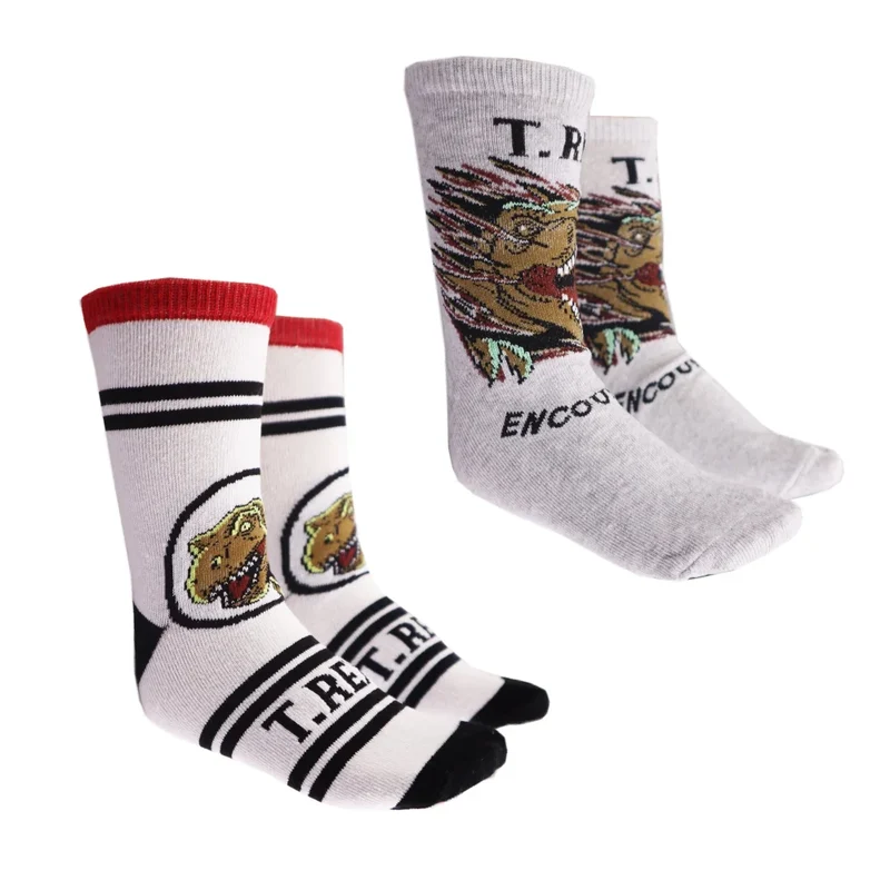 Jurassic World T-Rex lange Kinder Socken 2er Pack