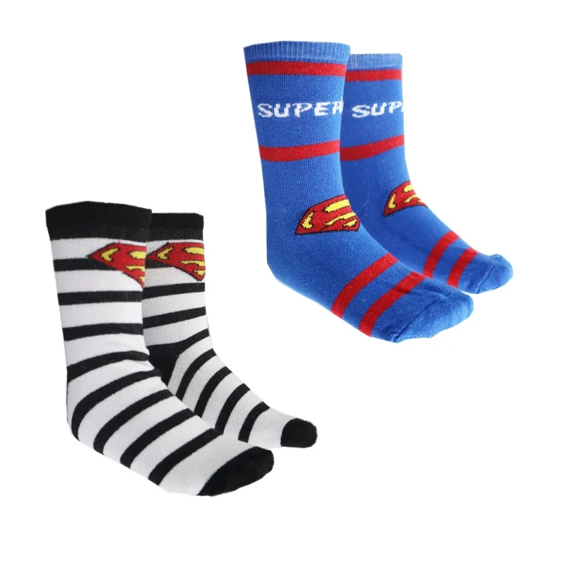 DC Comics Superman lange Kinder Socken 2er Pack