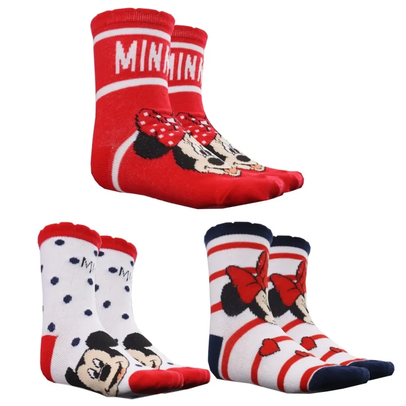 Disney Minnie Maus Mädchen Sneaker Socken 3er Pack