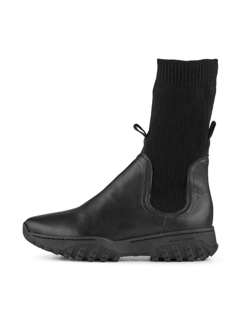 Lucy Track High Leather - Black