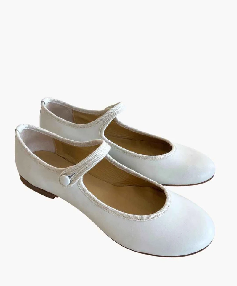 Marie Morenz Ballerina 1916 Creme Mary Jane Kommunion Hochzeit Kinder
