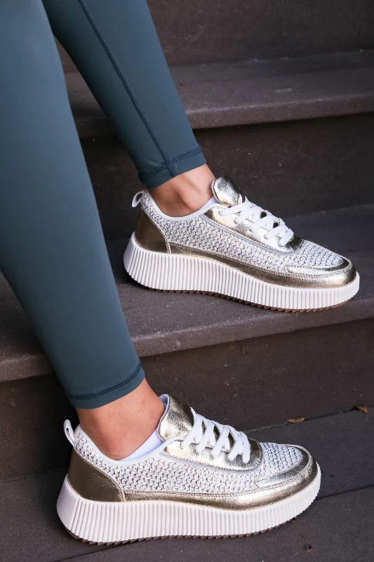 Jessy Patched Sneaker - Gold