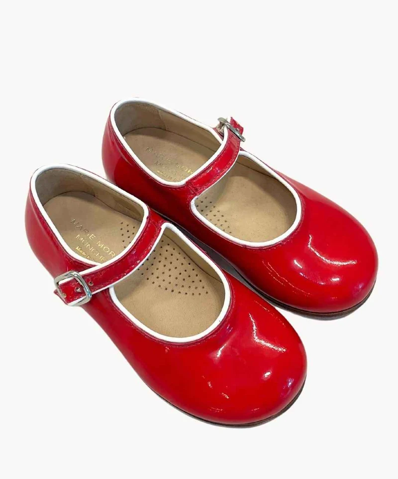 Marie Morenz 310 Ballerina Mary jane Rot Lack BESTSELLER