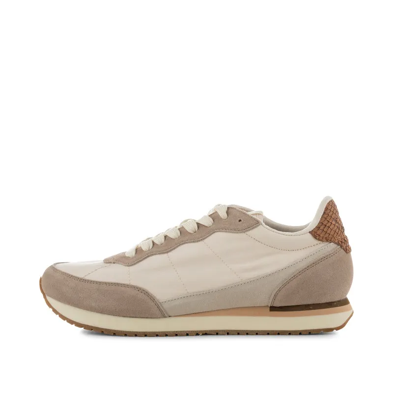 Jansen retro sneaker textile - Taupe