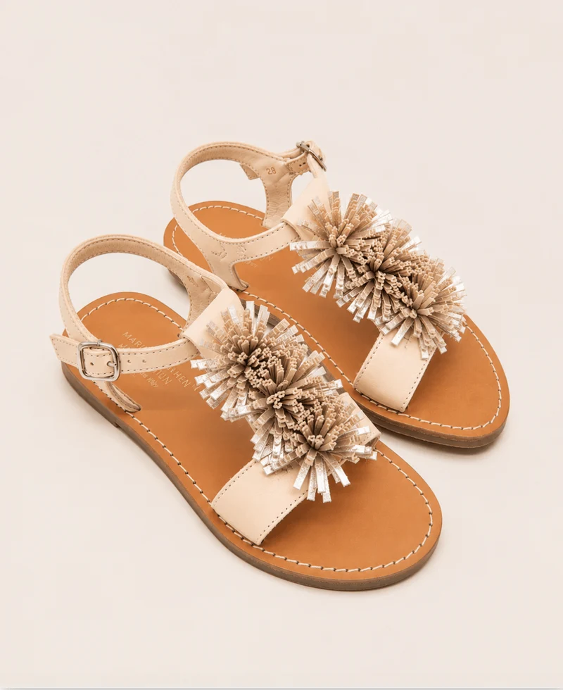 MARIE MORENZ 58 Sandale creme Metallicpuschel