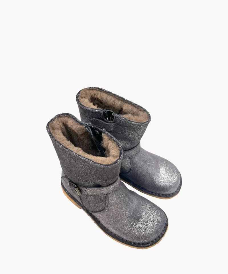 Marie Morenz 1410 Stiefel Lammfell gefüttert Glitzer Kinder