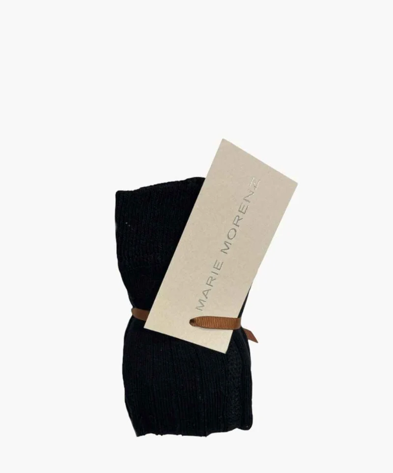Marie Morenz Strumpfhose Rippe Marine Baumwolle Elasthan