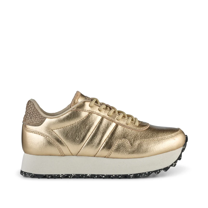 Nora III Plateau Metallic Leather - Gold